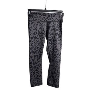 Lululemon Wunder Under Women's Leggings 6 Black‎ Leopard Print